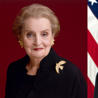 Madeleine Albright and Chuck Hagel