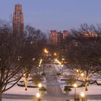 University of Chicago Quad during the winter