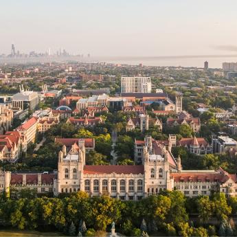 Aerial view of the University of Chicago campus