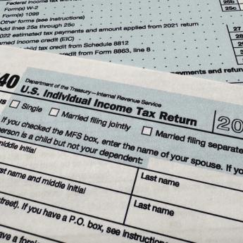 A 1040 tax form