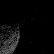 Particles ejecting from the asteroid Bennu