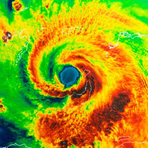 Geo-color image in the eye of Hurricane Irma