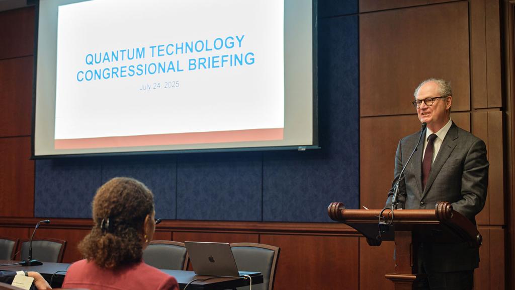 President Alivisatos speaks at the Quantum Technology Congressional Briefing