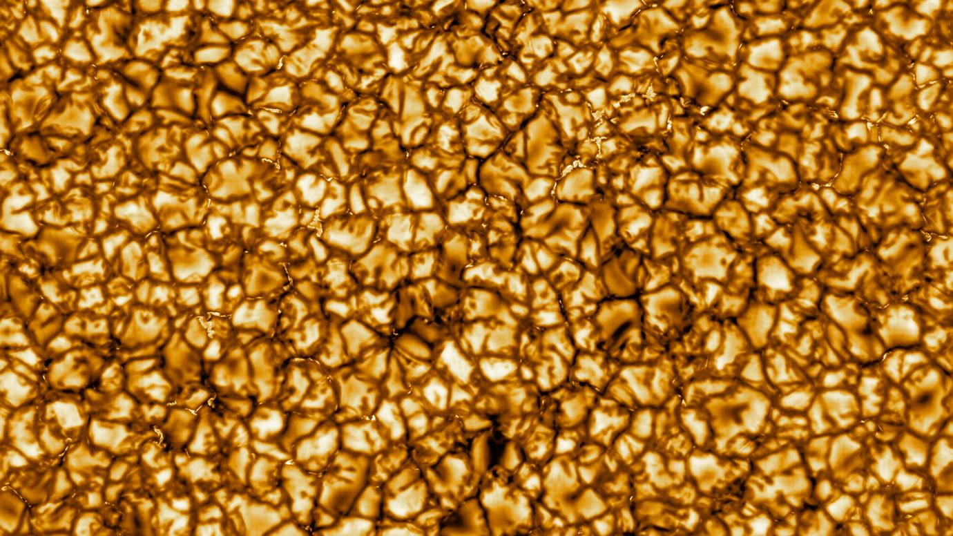 Bubbles and cracks image of the sun surface