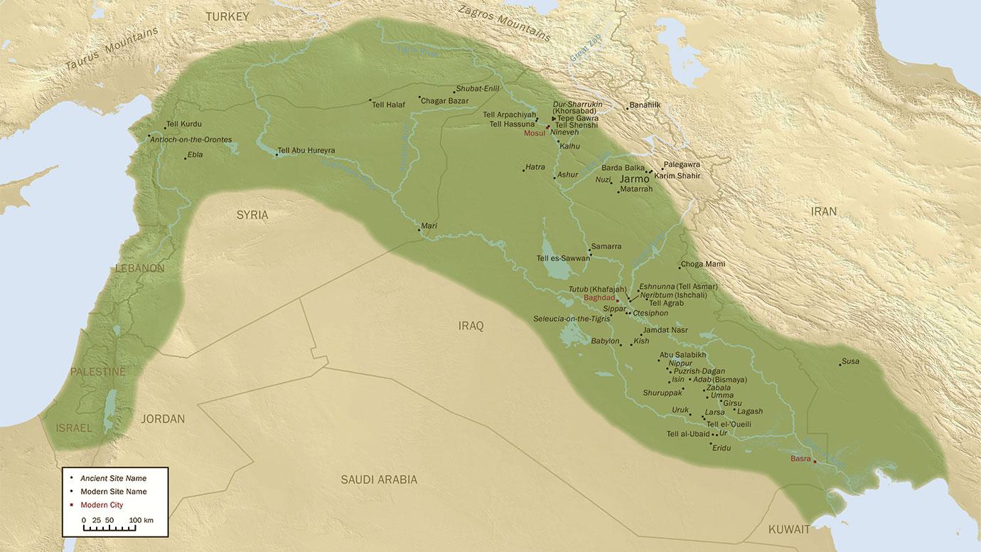 Fertile Crescent Map Modern Countries   Map Of The Fertile Crescent 