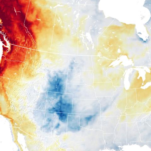 US and Canada air temperatures