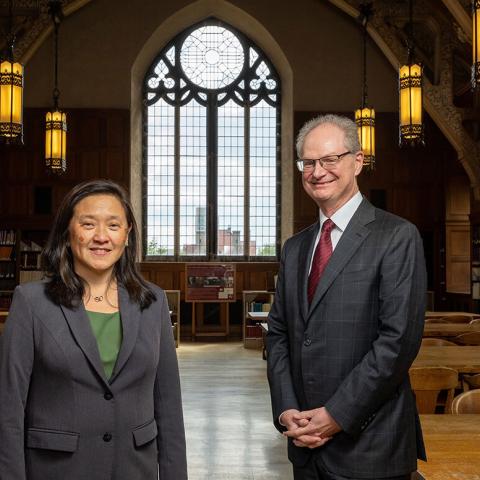 Provost Ka Yee C. Lee (pictured left) and President Paul Alivisatos (pictured right)