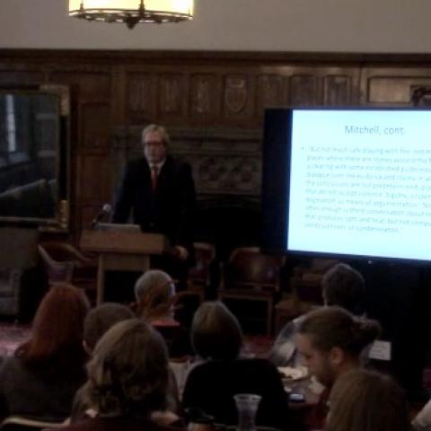 Dean Rosengarten lecturing to audience