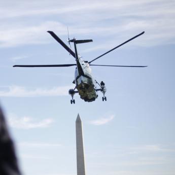 Secret service watches Marine One