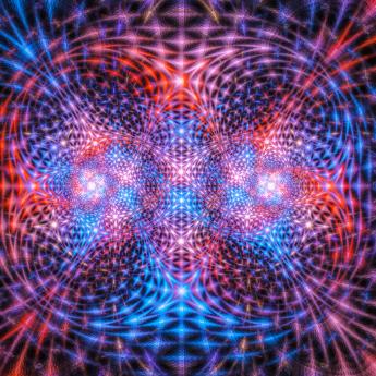 Colorful fractal image depicting quantum entanglement