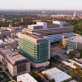 Aerial photo of UChicago Medicine campus