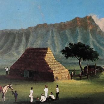 Paul Emmert, View of a Smallpox Hospital, Waikiki (1853)