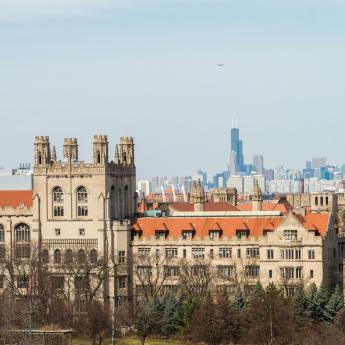 Campus view and Chicago downtown 