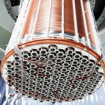 Image of large detector with honeycomb pattern