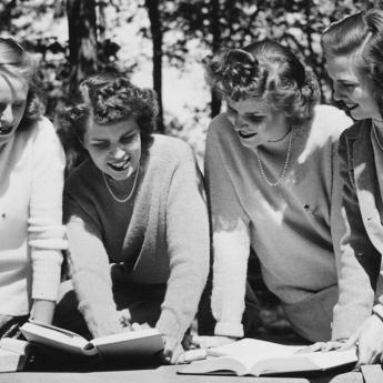 UChicago students read on campus in an undated photo