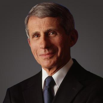 Shoulders-up portrait of Dr Anthony Fauci in a suit
