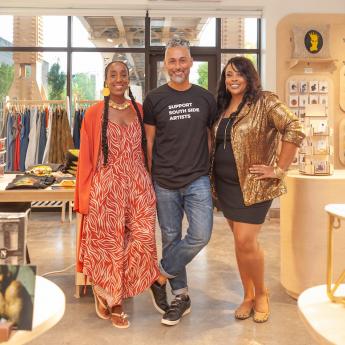 South Side business owners Andrea Polk, Peter Gaona and Tiffany Joi (left to right) are the inaugural tenants of the L1 Retail Store in Washington Park