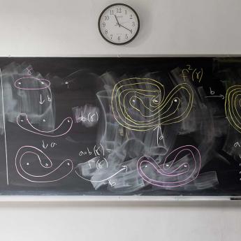 Benson Farb's math chalkboard