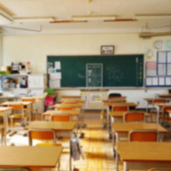 Blurred view of a classroom