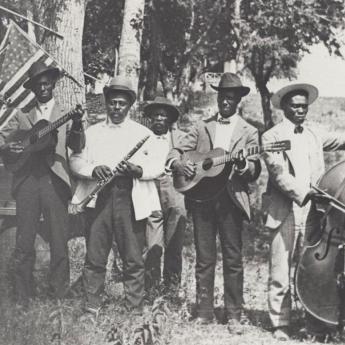 A band performs at an Austin, Texas, Juneteenth celebration in 1900. 