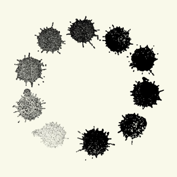 Illustration depicts 10 Covid virus cells in a circle