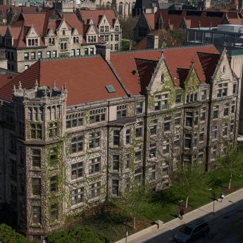 A view of the Main Quad from the William Eckhardt Research Center