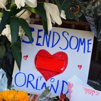 Memorial in honor of the victims of the 2016 terror-related shooting in Orlando, Fl.