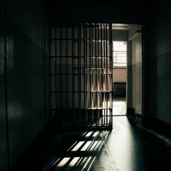 Dark prison cell
