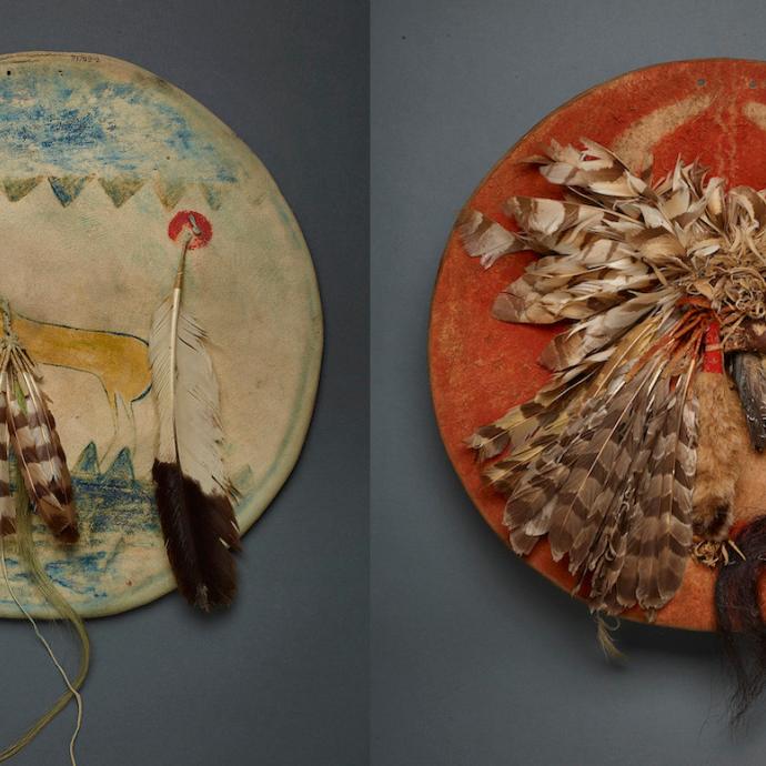 Two Apsáalooke war shields from Field Museum collection