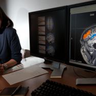 Sian Beilock with brain scan