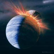 Object hitting Earth illustration