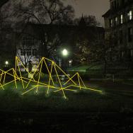 A rendering of 'Light Fantastic,' a campus-wide public art installation that is part of WinterFest