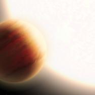 Artist concept of small planet VERY close to its sun
