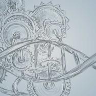 Illustration of DNA and gears