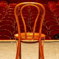 A chair on stage