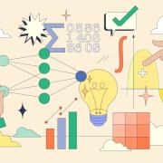 Graphic illustration showing mathematics